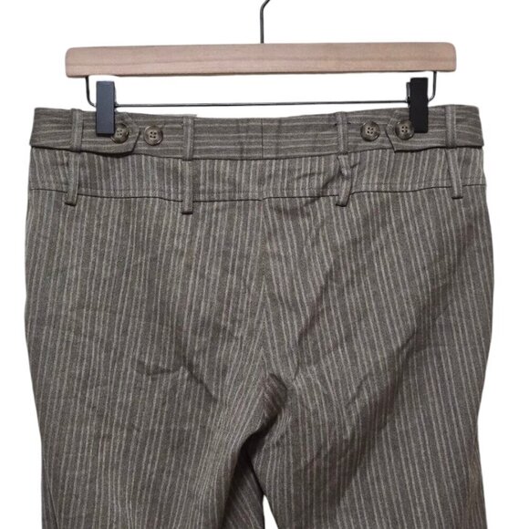 Kenneth Cole Reaction Striped Flat Front Mid-Rise Straight Leg Dress Pants Sz 6 - Picture 4 of 9